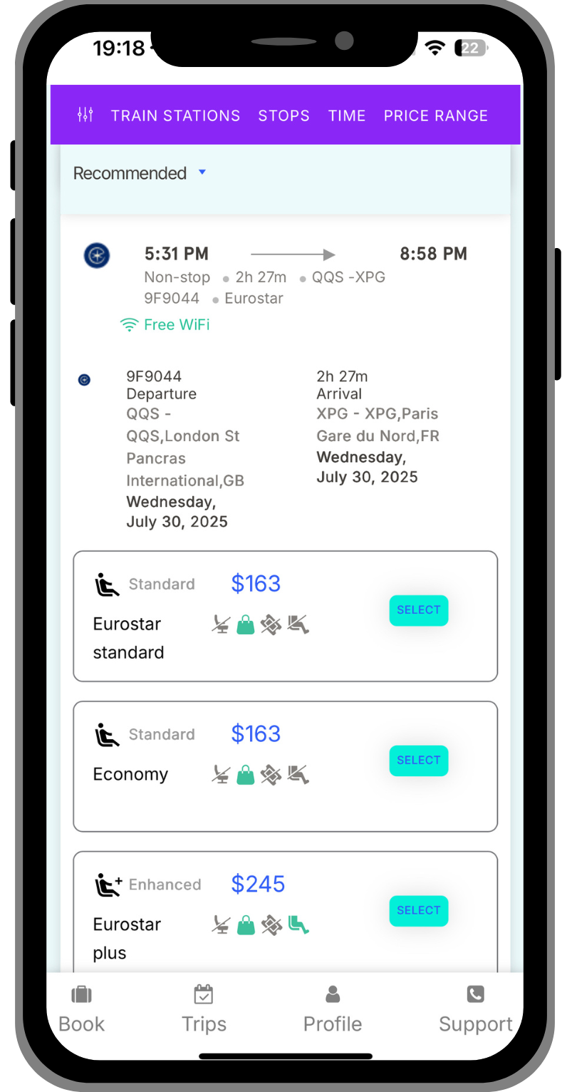 Routespring travel management mobile app