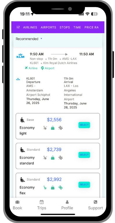 Routespring travel management mobile app