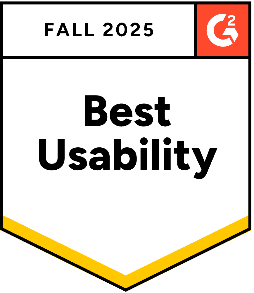 G2 Badge: Best Usability